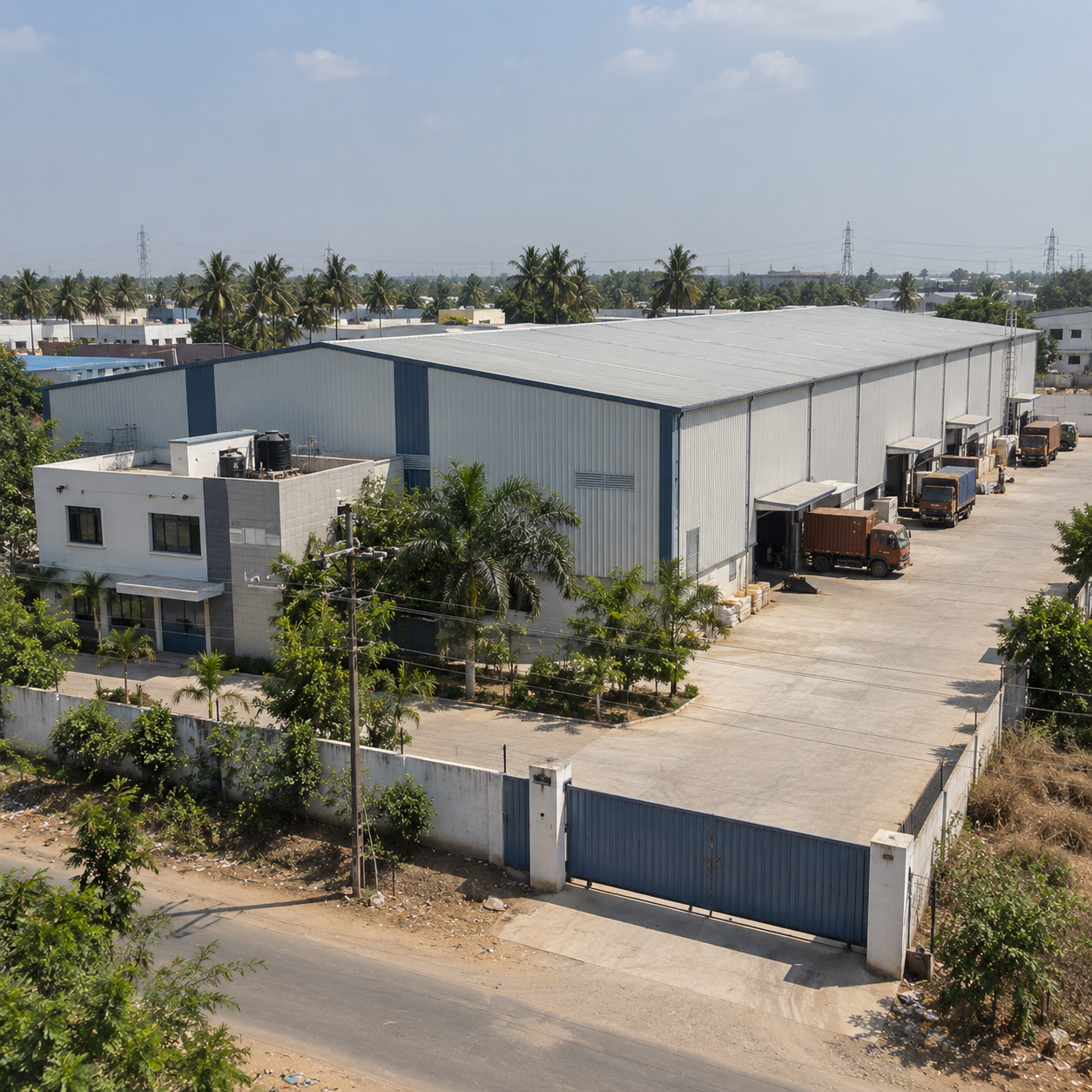 Commercial warehouse building